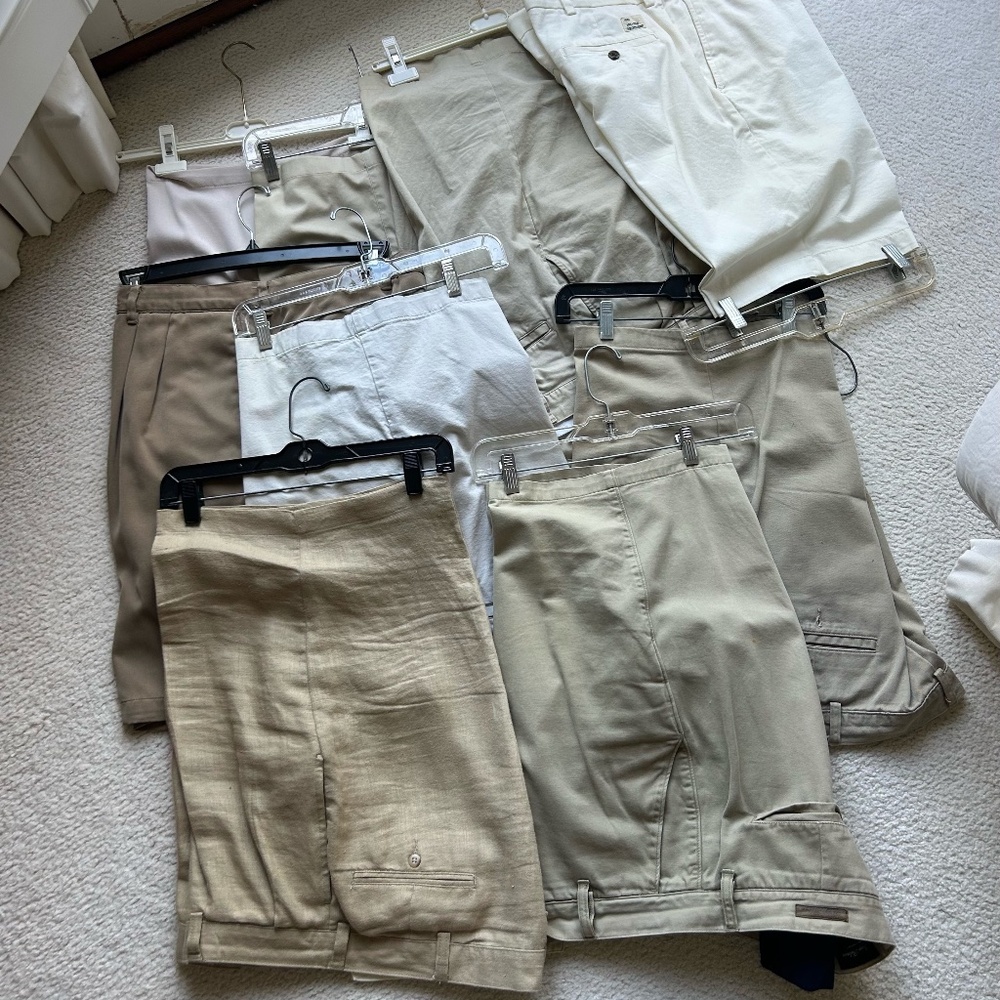Men's Khaki Shorts - 8 pairs, size 38-40